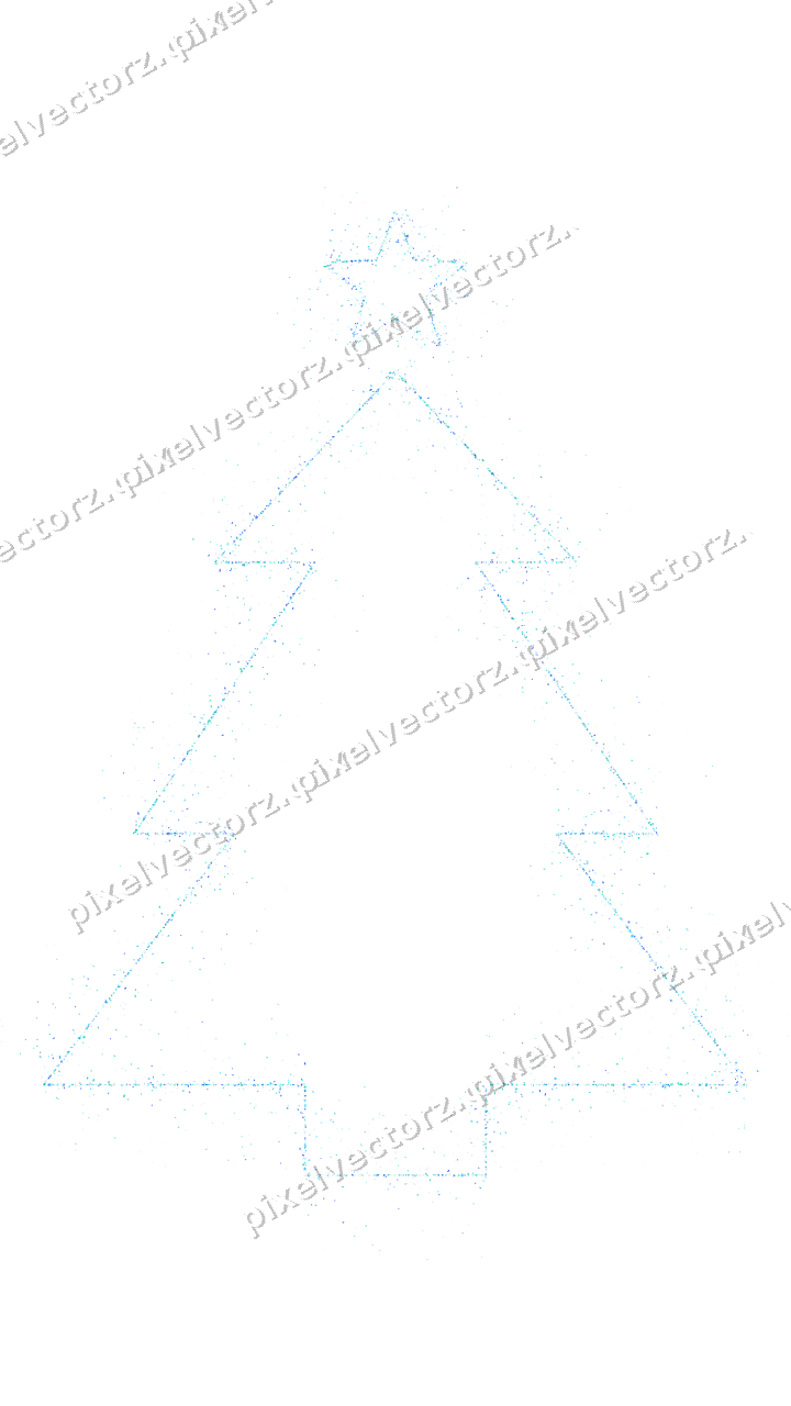 Nahtloser Glitzer-Weihnachtsbaum in Türkis auf transparentem Grund
