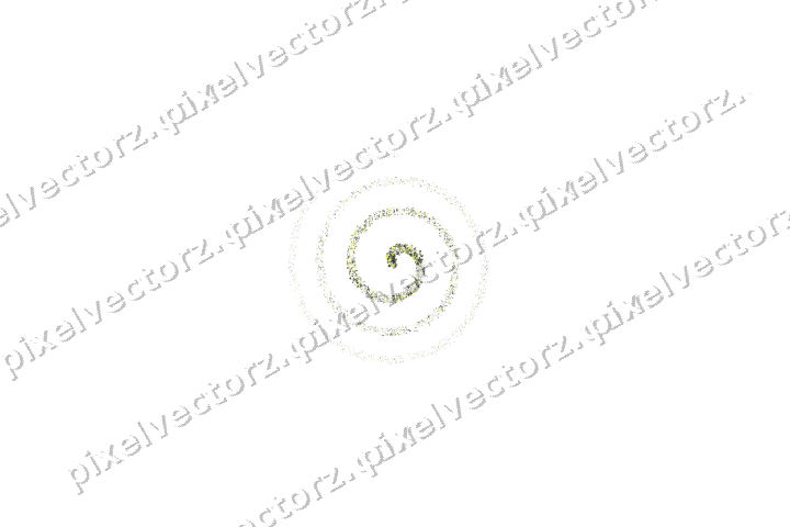 Nahtlose Glitzerspirale in Gelb und Grau auf transparentem Grund