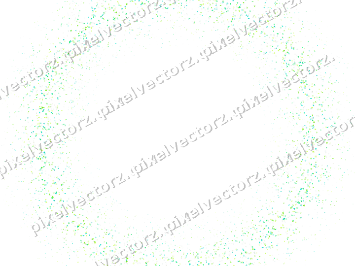 Nahtloser Glitzerkranz in Grün und Limette auf transparentem Grund