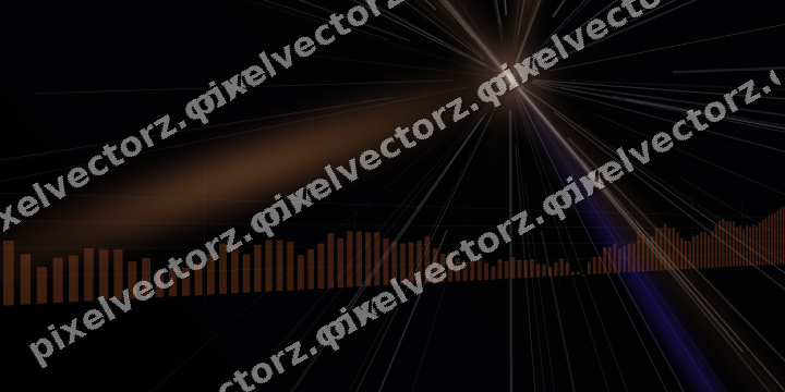 Leuchtender Neon Diagramm Hintergrund in Orange und Blau