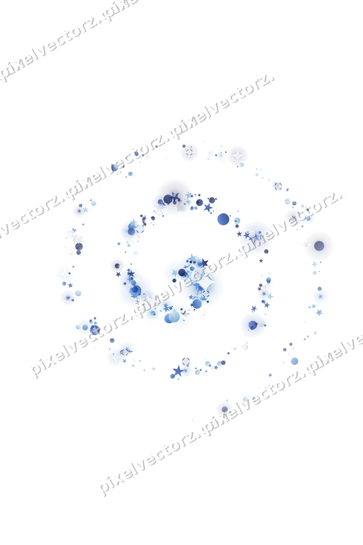 Nahtlose Glitzerspirale in Blau und Türkis auf transparentem Grund