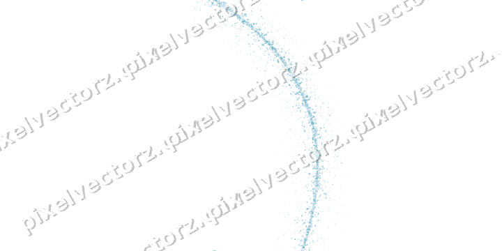 Nahtloser Glitzerbogen in Türkis und Blassblau auf transparentem Grund