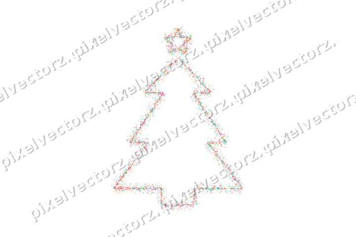 Nahtloser Glitzer-Weihnachtsbaum in Rosa auf transparentem Grund