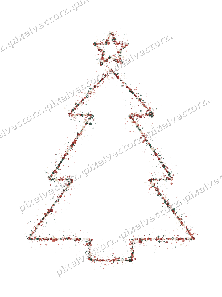 Nahtloser Glitzer-Weihnachtsbaum in Dunkelrot auf transparentem Grund