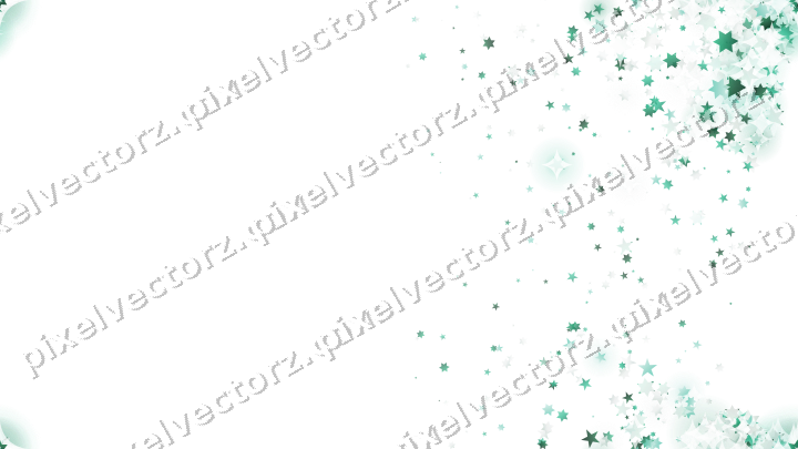 Nahtloser Glitzerfächer aus Sternen auf transparentem Grund