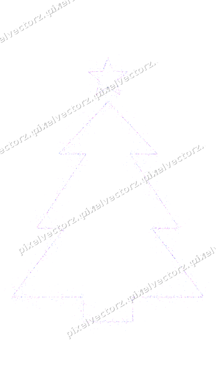 Nahtloser Glitzer-Weihnachtsbaum in Violett auf transparentem Grund