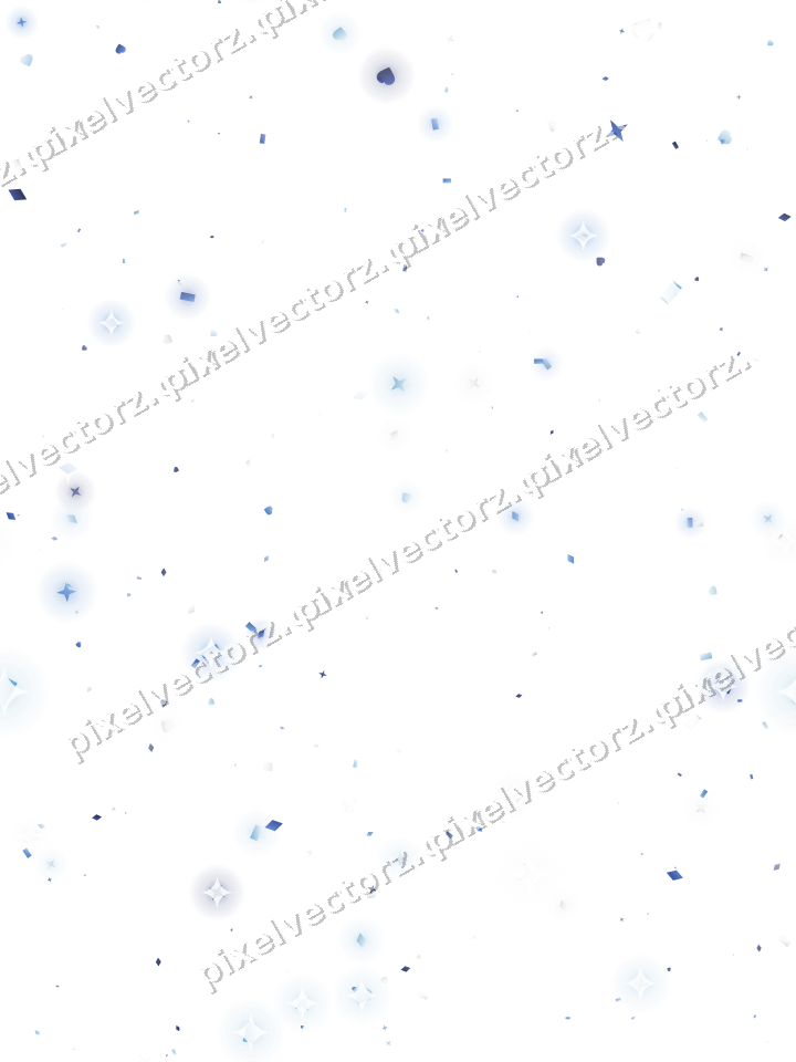 Nahtlose Glitzerstreuung in Blau und Türkis auf transparentem Grund