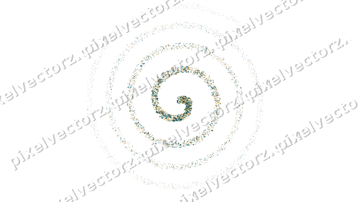 Nahtlose Glitzerspirale aus Sternen und Herzen auf transparentem Grund