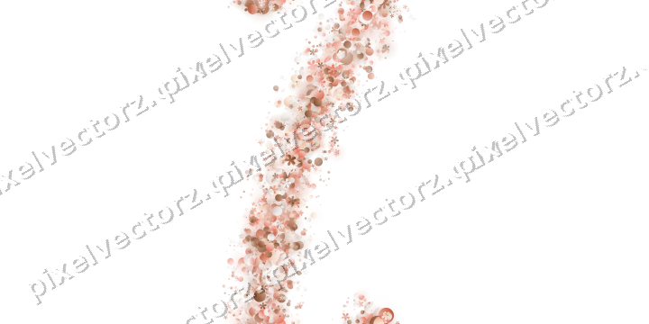 Nahtloser Glitzerbogen aus Blüten und Punkten auf transparentem Grund