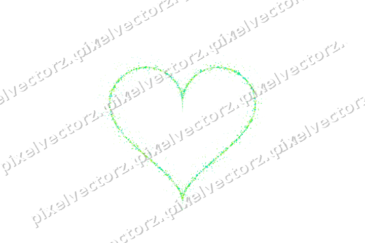 Nahtloses Glitzerherz aus Herzen in Grün auf transparentem Grund