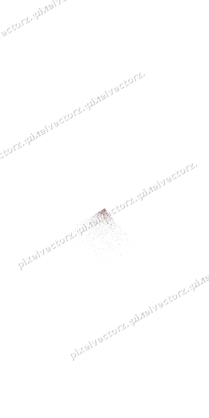 Nahtloser Glitzerfächer aus Tropfen in Orange auf transparentem Grund