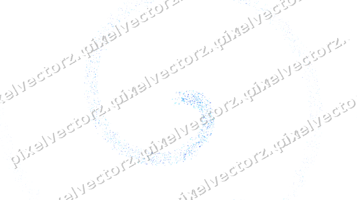 Nahtlose Glitzerspirale aus Sternen und Ringen auf transparentem Grund