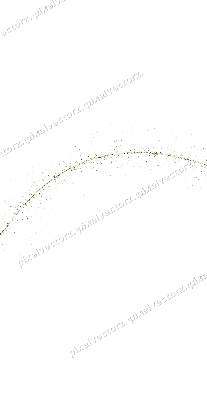 Nahtloser Glitzerbogen aus Punkten auf transparentem Grund