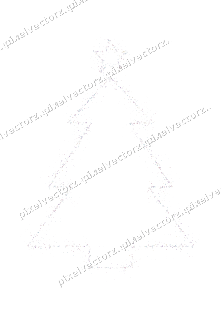 Nahtloser Glitzer-Weihnachtsbaum in Blassrosa auf transparentem Grund