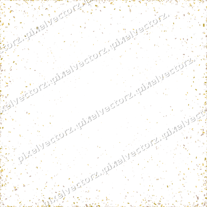 Nahtlose Glitzervignette aus Konfetti auf transparentem Grund