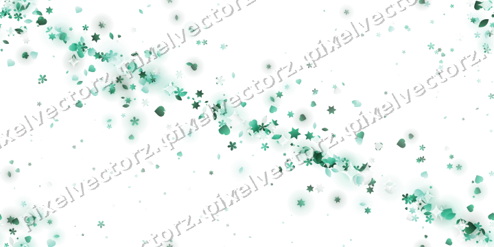 Nahtloses Glitzerband aus Sternen und Herzen auf transparentem Grund