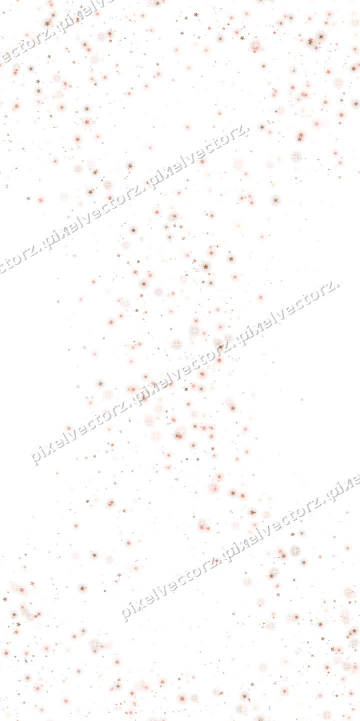 Nahtloser Glitzerkranz aus Sternen und Blüten auf transparentem Grund