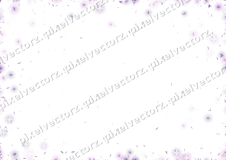 Nahtloser Randglitzer aus Splittern in Violett auf transparentem Grund
