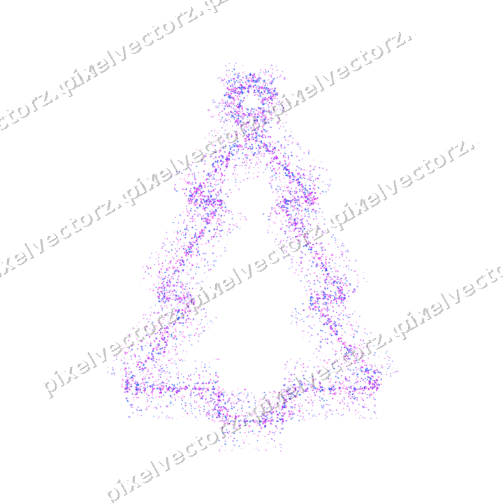 Nahtloser Glitzer-Weihnachtsbaum in Violett auf transparentem Grund