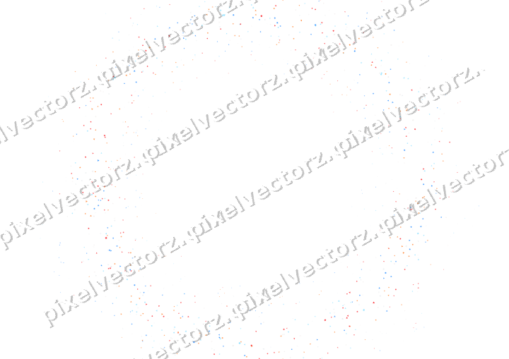 Nahtloser Glitzerkranz in Blau und Rot auf transparentem Grund