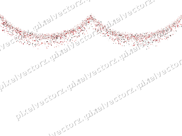 Nahtlose Glitzergirlande aus Rauten in Rot auf transparentem Grund