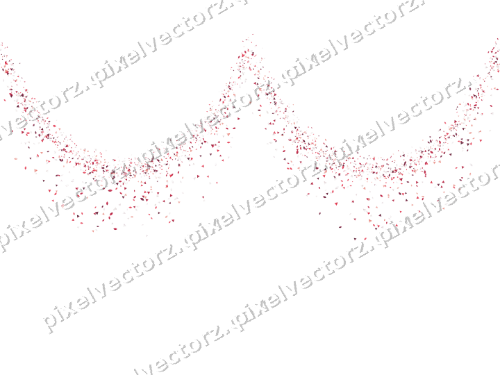 Nahtlose Glitzergirlande in Rosa und Rot auf transparentem Grund