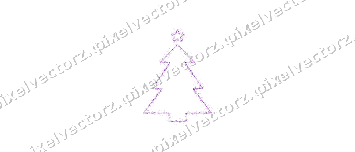 Nahtloser Glitzer-Weihnachtsbaum in Violett auf transparentem Grund