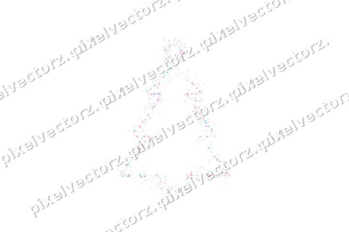 Nahtloser Glitzer-Weihnachtsbaum in Rosa auf transparentem Grund