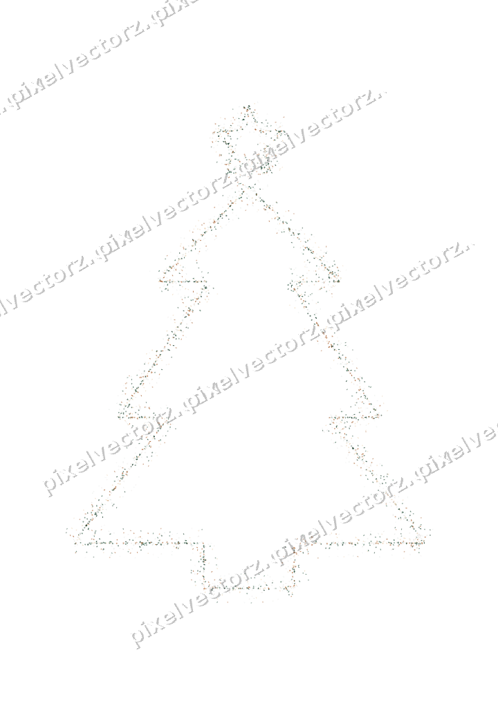 Nahtloser Glitzer-Weihnachtsbaum in Dunkelgrün auf transparentem Grund